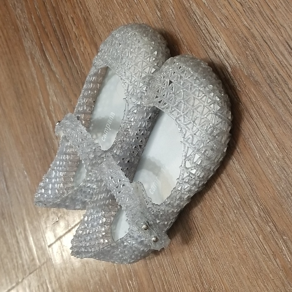 (9) Mini Melissa x Campana Metallic Mary Jane Jelly Shoes Scented Kawaii Classic